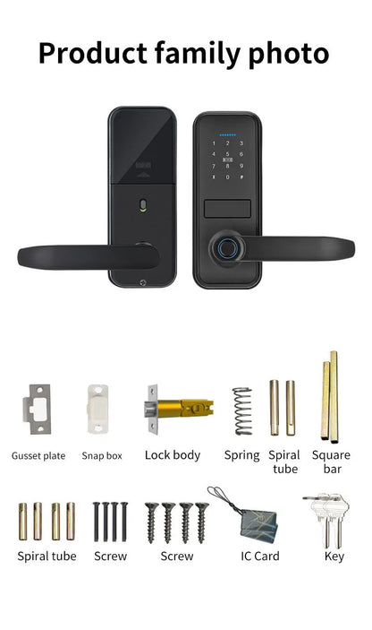 Tuya TTlock Smart Door Lock Fingerprint Door Lock Password Fingerprint IC Card Key APP Remote Unlock Eletronico Digital 도어락