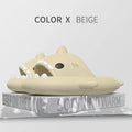 Sandalias de tiburón para hombre y mujer, antideslizantes de EVA, chanclas gruesas, impermeables, para parejas, para interiores y exteriores, para niños, verano 