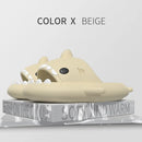 Sandalias de tiburón para hombre y mujer, antideslizantes de EVA, chanclas gruesas, impermeables, para parejas, para interiores y exteriores, para niños, verano 