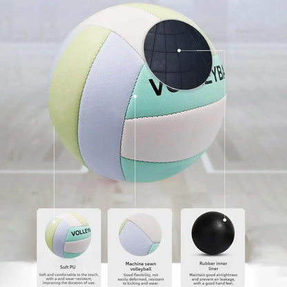 Official Size 5 Volleyball, Soft Indoor Outdoor Volleyball For Game Gym Training Beach Play, Volleyballs For Beginner, Teenager