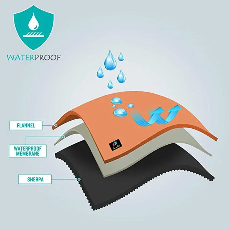 Winter Warm Thickened King Size Blanket 100% Waterproof and Stain Resistant - Cozy Shaggy Blanket for Couples, Romantic Blanket