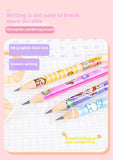 10Pcs/Lot Cute Cartoon HB Pencil With Big Eraser Kawaii Capybara Pony Pencils Student Kids Writing Pen School Stationery Gifts