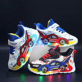 Cool Cartoon Lovely Baby Boys Shoes Leisure Fashion Glowing LED Colorful Lighted Kids Shoes Cute Children Sneakers Tennis