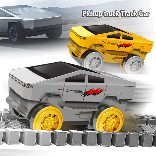 LED light up Cars for Glow Race Track Electronic Car Toy Kid Railway Luminous Machine Track Car For Boys Birthday Gift