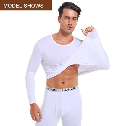 Thermal Underwear for Men Long Johns With Fleece Lined Set Set Cold Weather Winter Top Bottom