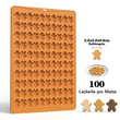 Molde de silicona para galletas con forma de hombrecito de jengibre, mini moldes de chocolate para hacer con forma de cachorro, 100 agujeros 