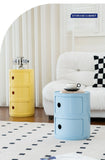 Nordic Ins Net Red Bedside Table Modern Minimalist White Round Creative Small Cabinet Mini Simple Plastic Side Cabinet 협탁