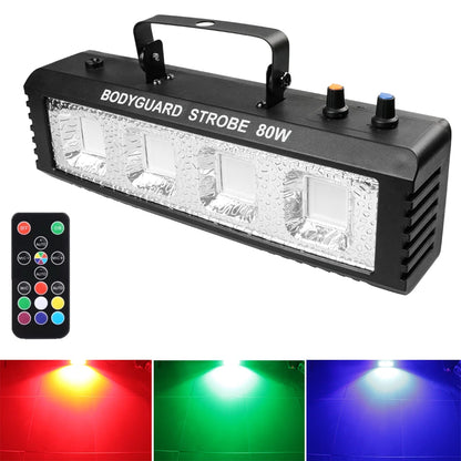 Luces estroboscópicas ALIEN RGB blancas para DJ, discoteca, 40 W, 60 W, 80 W y 100 W, con control remoto, sonido flash, para fiestas, bodas, vacaciones, escenarios.