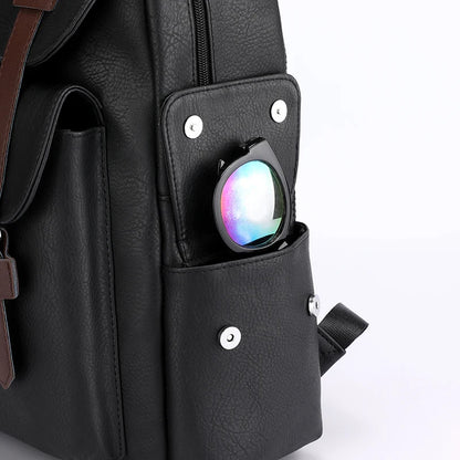Mochila de piel sintética para hombre, mochila grande para portátil, mochila negra para adolescentes y niños, mochila marrón, 2023