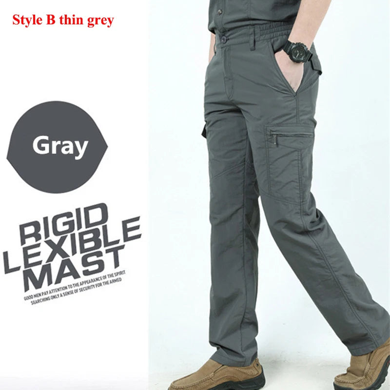 Tactical Cargo Pants Men Outdoor Waterproof SWAT Combat Military Camouflage Trousers Casual Multi Pocket Male Work Joggers