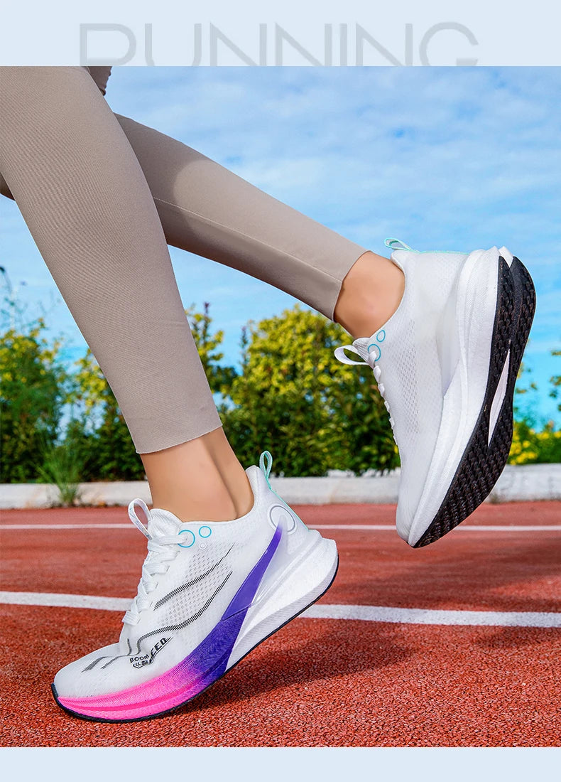 2025 Men's And Women's Professional Carbon Board Marathon Running Shoes Shock Absorption Ultralight Stable Support Sports Shoes