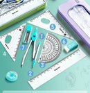 7-In-1 Multifunctional Compass Ruler Set Integrated High Aesthetic Drawing Office Tools for Primary Secondary School Stationery