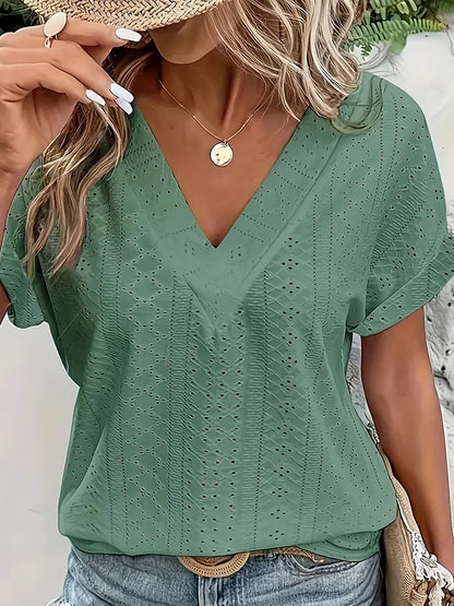 Camiseta casual de malha grande feminina confortável solto ajuste em torno do pescoço manga curta camisetas para senhoras plus size
