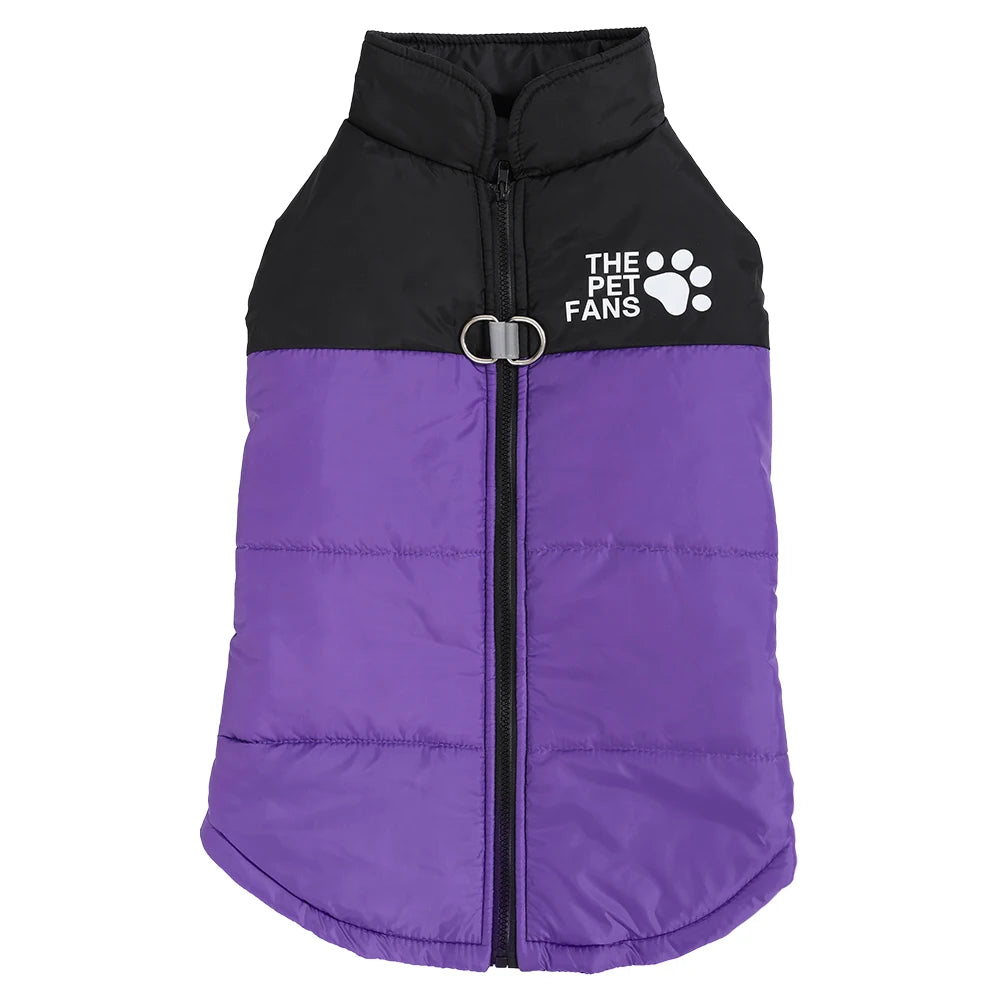 Warm Pet Clothing Winter Reflective Dog Costume Soft Windproof Zipper Jacket Coat With D-ring For Small Dog Chihuahua Labrador