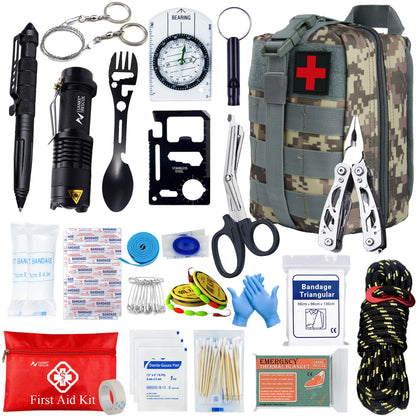 Kit de primeros auxilios táctico para coche, accesorios para supervivencia, equipo de acampada, maletín médico, bolsa EDC de autodefensa ifak