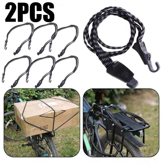 2PCSMotorbike Line Elastic Luggage Rope Load Carrier Strap Elastic Rubber Strap Buckle Rope with Hooks Bike Accessories