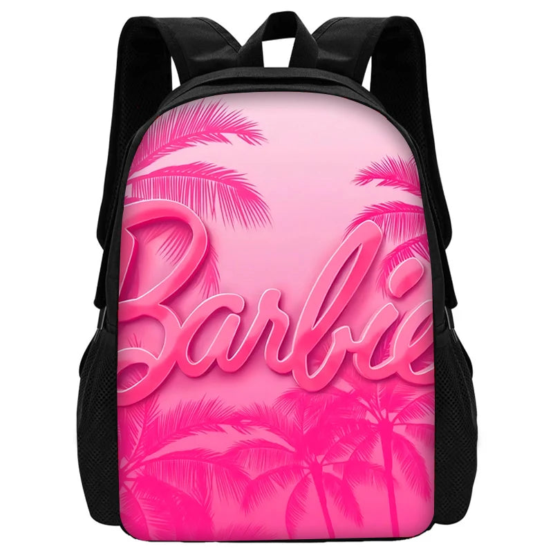 Cartoon Dolls 3 pcs set Child School Backpack with Lunch Bags Pencil Bags B-Barbies School Bags for Boys Girls Best Gift