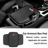 Car Center Console Protector Cover Universal Leather Car Armrest Box Cushion Pad for Toyota harrier GR Hilux Auto Accessories