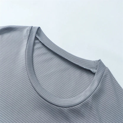 NO LOGO Men's Quick Dry Short Sleeve Gym Running Moisture Wicking Round Neck T-Shirt Training Exercise Gym Sport Shirt Tops