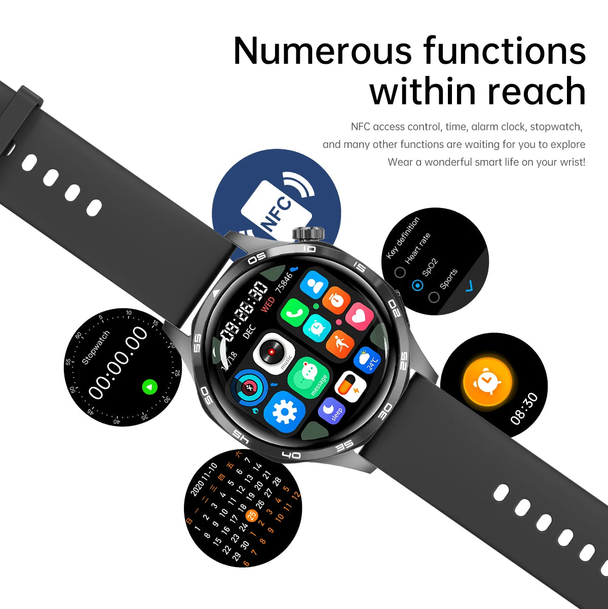 Original 2025 New For HUAWEI GPS Smart Watch Men Bluetooth Call NFC Access Heart Rate 300mAh IP68 Waterproof Smartwatch For IOS