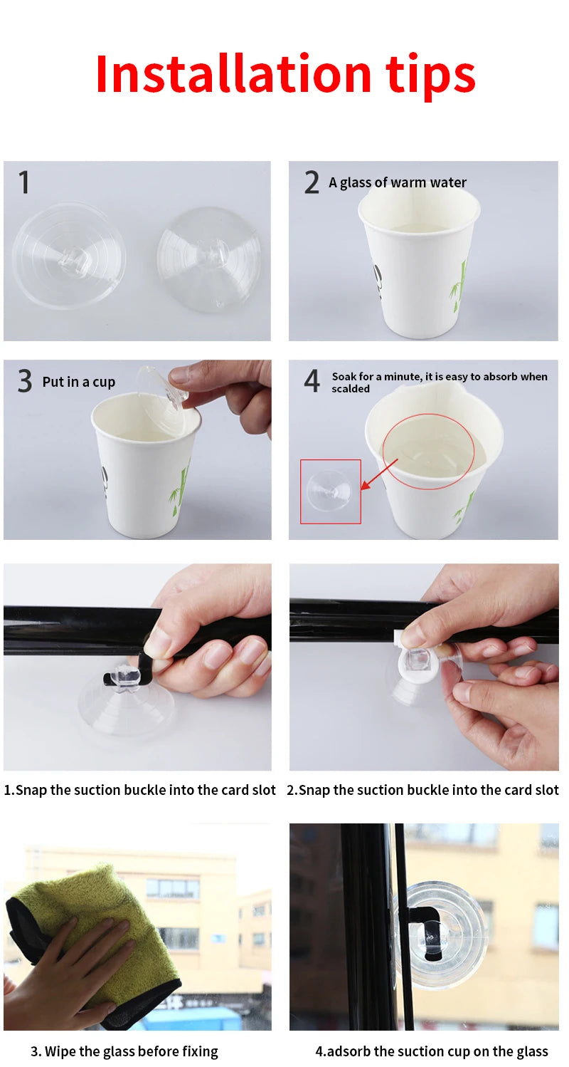 Sunshade Roller blinds Curtains Blackout Curtain Suction Cup Punch-free Retractable Window Kitchen Roller Curtains for Bedroom