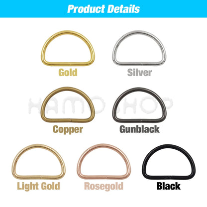 Hebilla ajustable de metal con anilla en D para correas de mochilas, bolsos, collares de gato y perros, accesorios de bricolaje, 20-1000 unidades