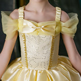 2025 Cosplay Belle Princess Dress Girls Dresses For Beauty and beast Party Clothing Magic stick crown Costume 3-12Y