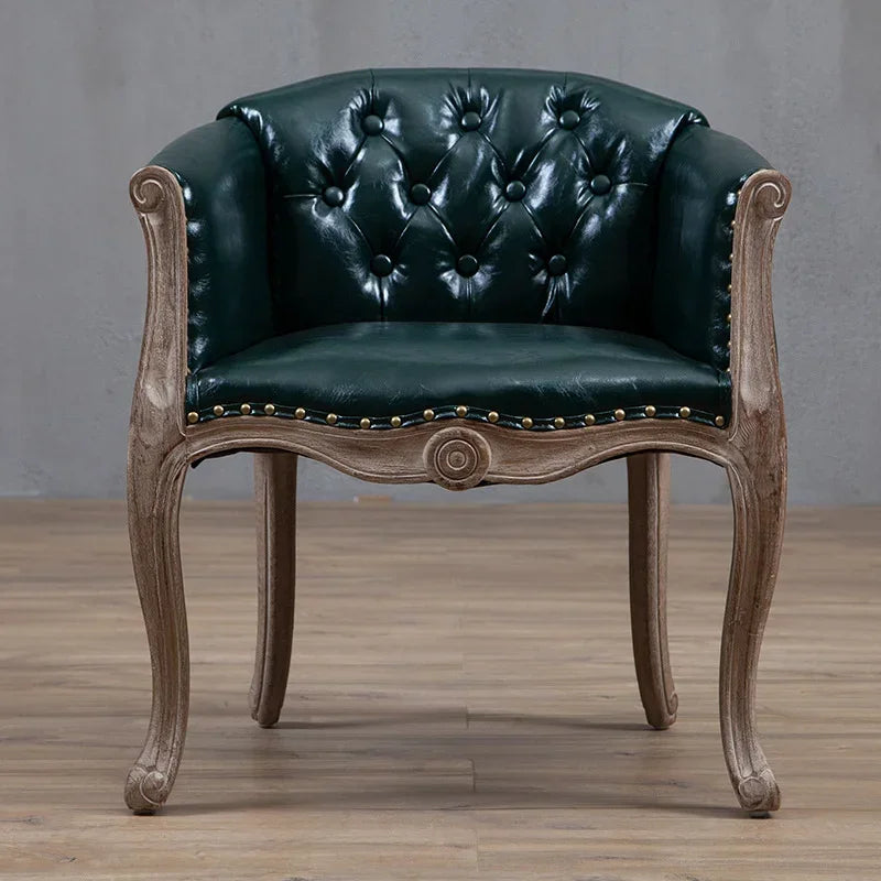 European Hotel Dining Chair, Leisure Sofa Chair, Solid Wood Antique Dining Chair, Living Room Leisure Sofa,Support Customization