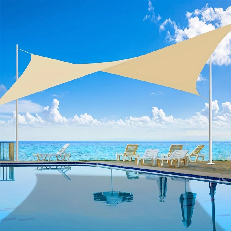 Outdoor Awnings Waterproof Sun Shade Sail Garden Canopi For Terrace Car Canvas Awning Rectangle Pool Sun-Shelter Sunshade Sail