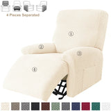 Jacquard Stretch Recliner Sofa Covers Elastic Split Armchair Chair Cover Non-Slip Chairs Slipcovers for Living Room