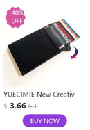 YUECIMIE Cartera delgada de aluminio con bolsillo trasero elástico, tarjetero para identificación, mini billetera RFID, estuche automático emergente para tarjetas bancarias.