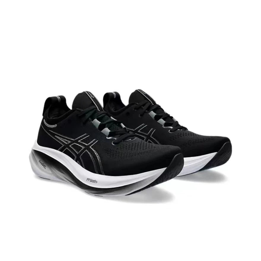 Original Asics Nimbus 26 Running Shoes Men Cushion Stability Asics Sports Shoes Unisex Sneakers White