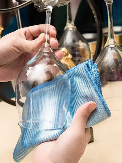 Toalha de limpeza super microfibra para vidro, absorvente de água, sem rastros, pano de prato para janela de carro, ferramentas de toalhetes de cozinha