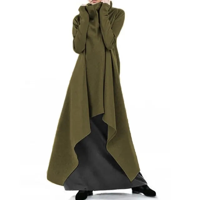 Women's X-Long Asymmetrical Sweaters, Monochrome Hoodie, Women's Coats, Autumn, Winter, JYFS-AY1100 