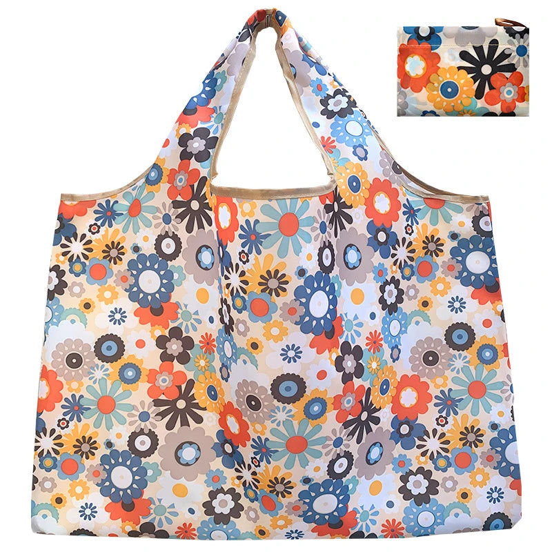 Folding Shopping Bag Large Capacity Environmental Protection Portable Handbag Supermarket Toy Storage Bags Travel Grocery Bag