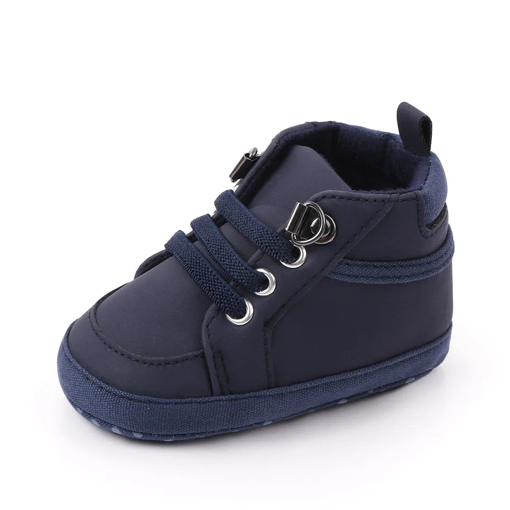 Zapatos casuales para bebés, botines con cierre de velcro para niños pequeños de 0 a 1 año, para caminar al aire libre