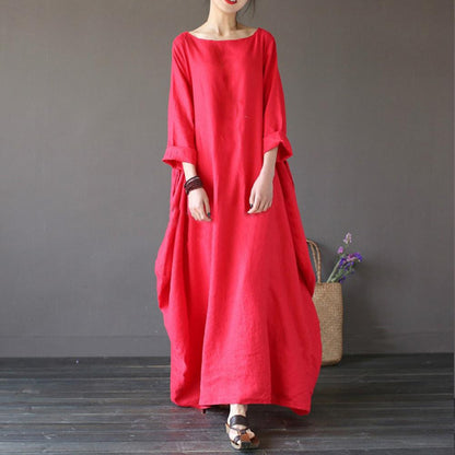 2023 Summer autumn Big Size Dresses Women 4xl 5xl Loose long vintage Dress Boho Shirt Dress Maxi Robe fashion Female