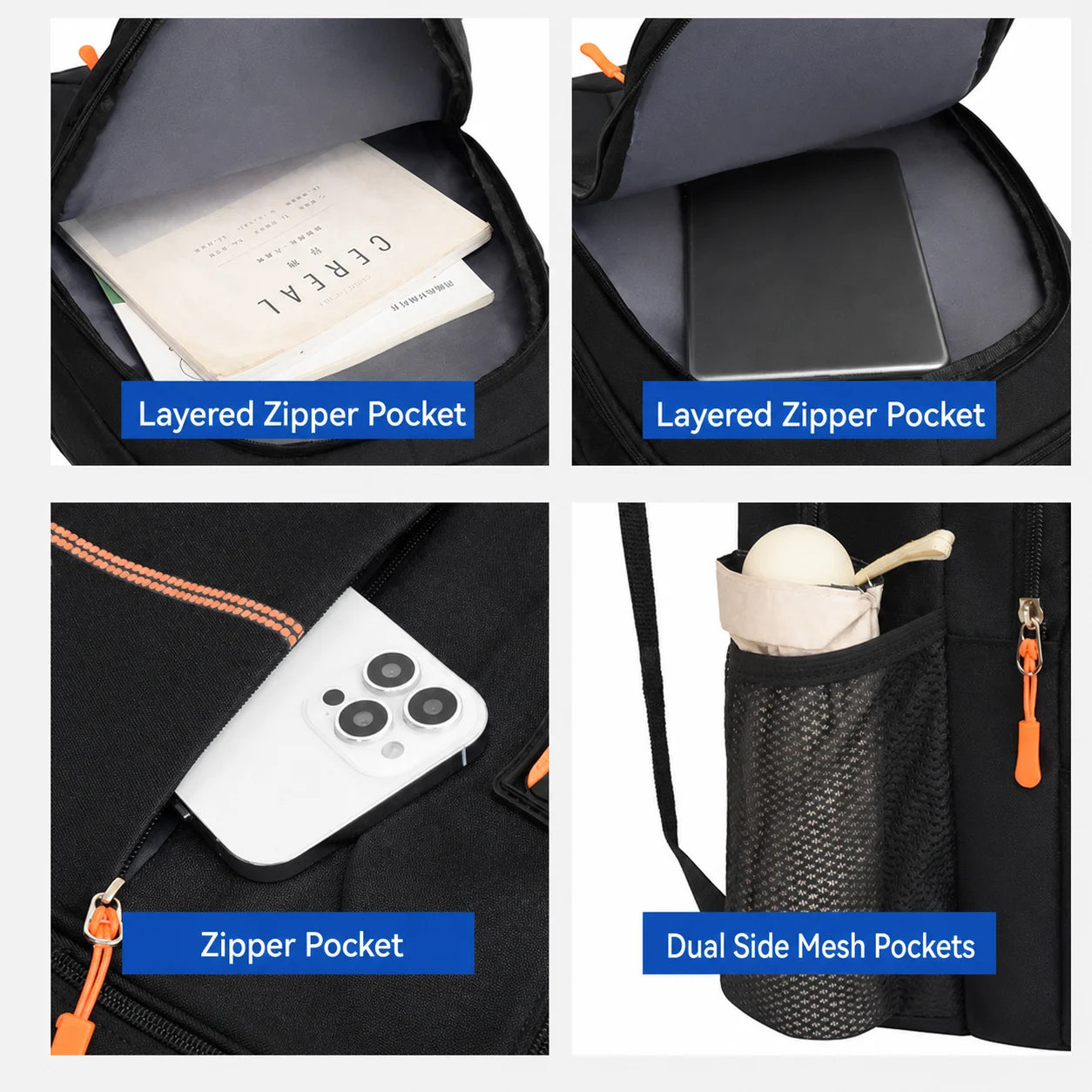 15.6 Inch Laptop Backpack Water-Resistant Daily Use Backpack Laptop Backpack Multi-Compartment For Traveling Trekking Day
