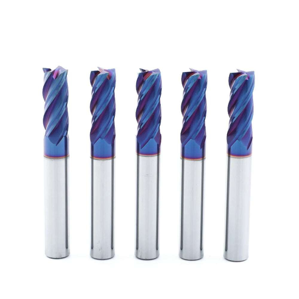 4 Flutes HRC65 Carbide End Mill CNC Cutting Tools Alloy Carbide Milling End Mills Tungsten Steel Milling Cutter Square Router Bit