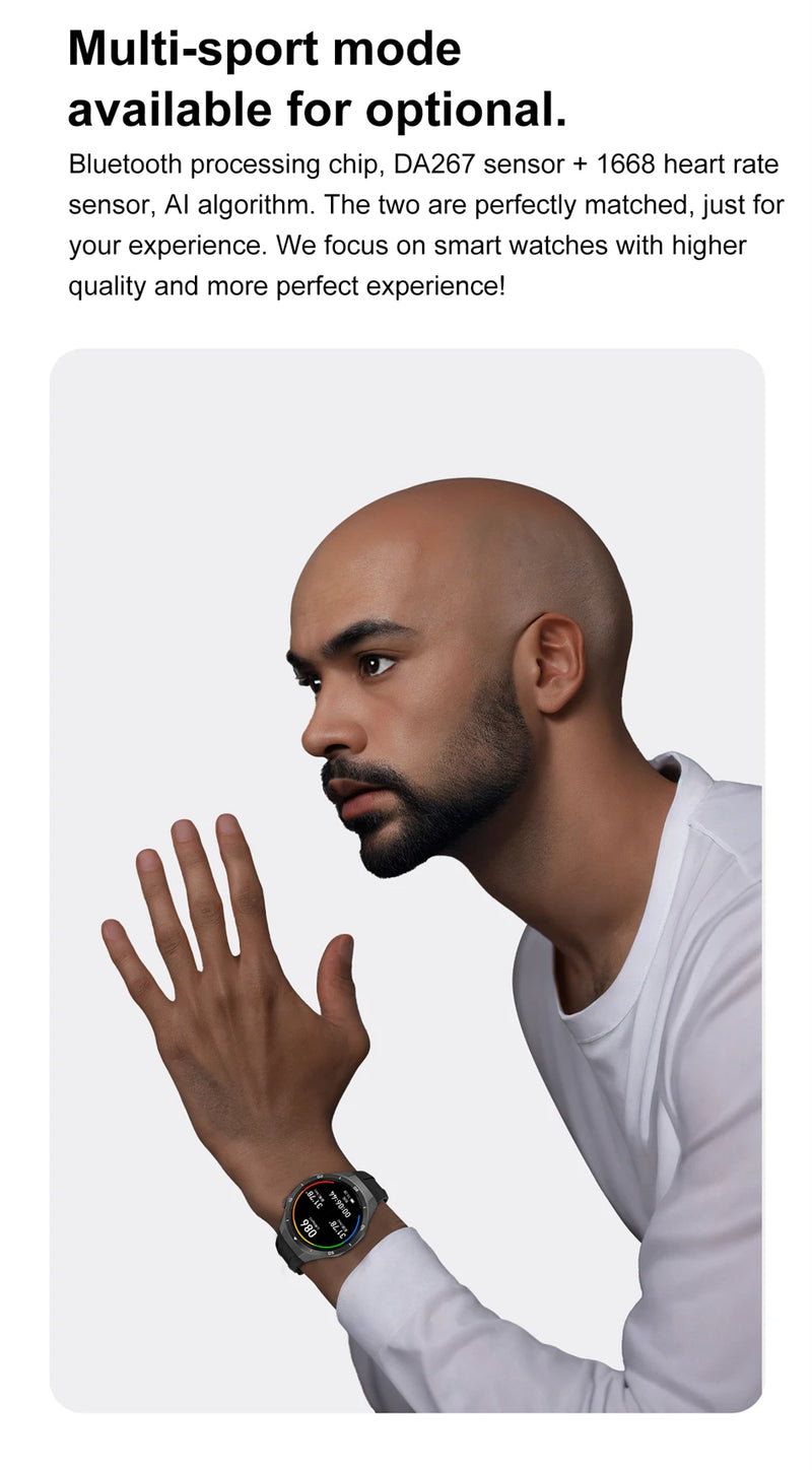 GT5 Pro Smart Watch Men's Women 466*466 HD Screen Bluetooth Call Smartwatch GPS Map Compass Sports Fitness Smartwatch 2025 New