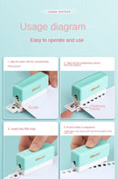 Mini 6-Hole Punching Machine DIY Book Page Stitcher Paper Binding Punch Planner Loose Leaf Paper Hole Puncher Office Stationery