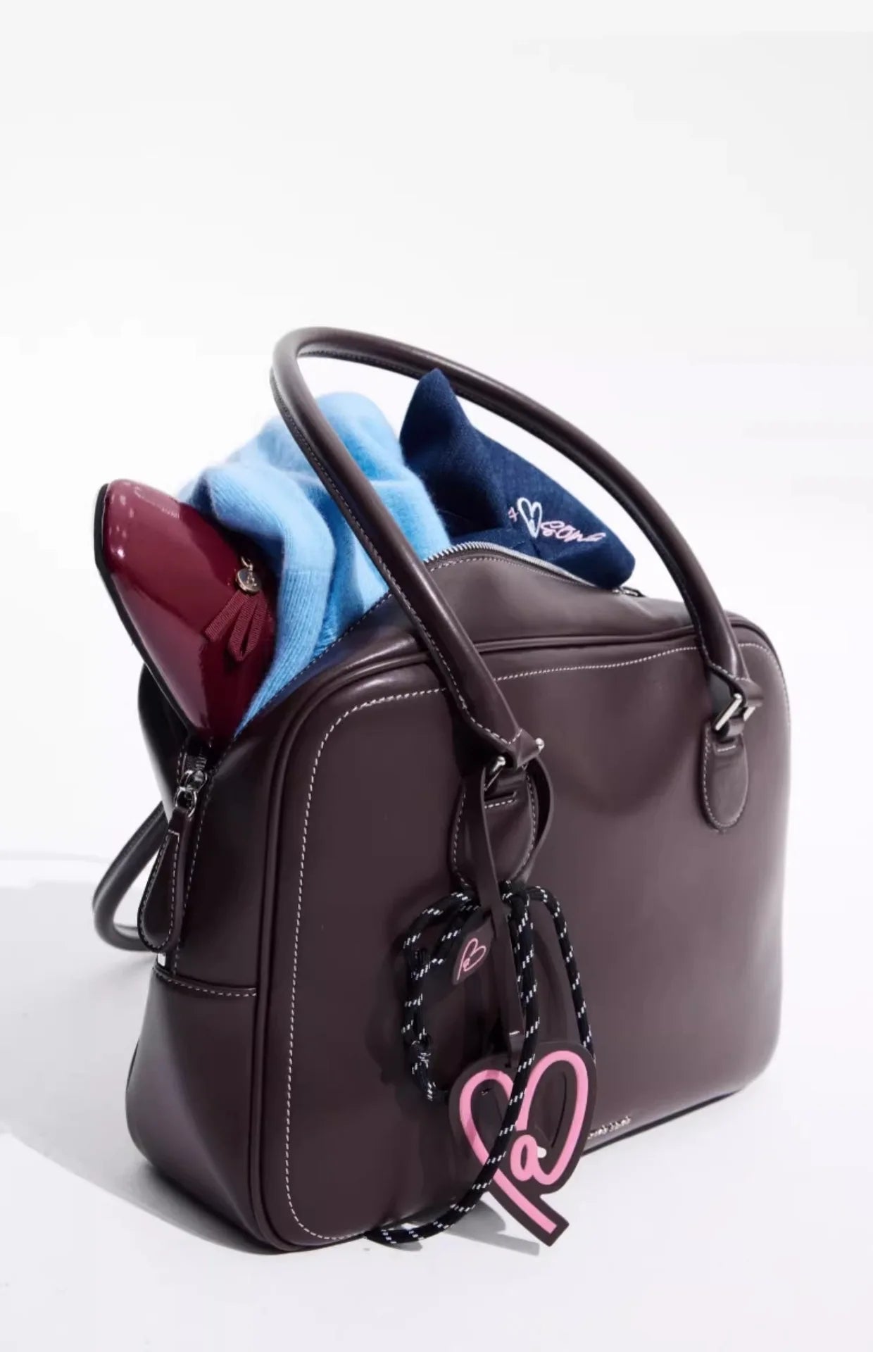 Toast Bag Large Capacity Tote Bag Handbag Shoulder Bag Crossbody Bag Heart-Shaped Soft