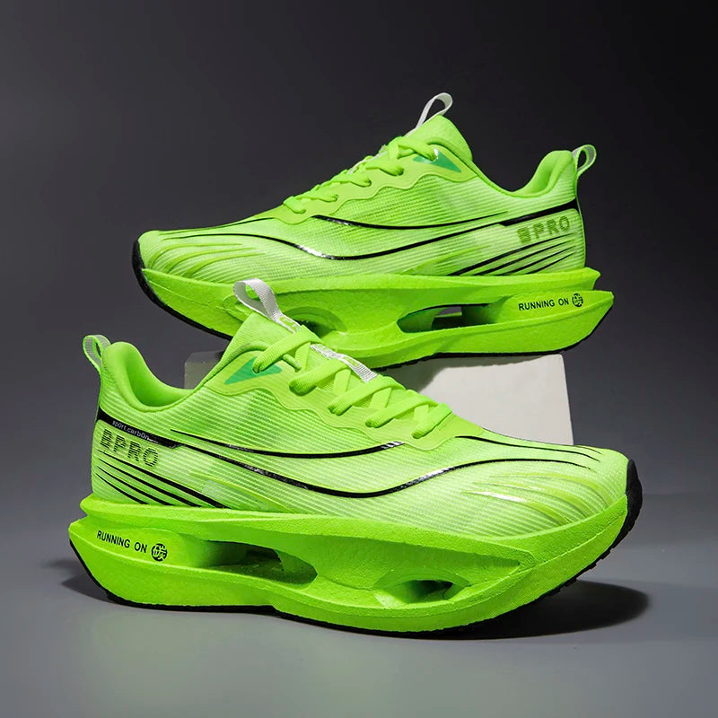 2025 New Men's Sneakers Thick Bottom Cushioning Running Shoes Athletic Training Carbon Plate Jogging Shoes Women's Tennis Shoes