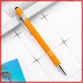 20-200 Pens Wholesale Metal Ballpoint Pen Touch Screen Pen Office School Advertising Pen Custom Logo Text Laser Engraving