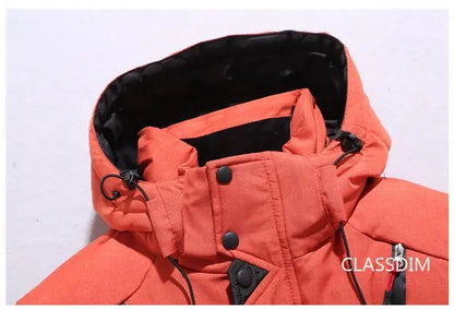New Winter Men Hooded Casual  Puffer Jackets White Duck Down Coats High Quality Male Outdoor Windproof Warm Winter Parkas Size 5