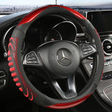 Three-dimensional Honeycomb Steering Wheel Cover  Durable Leather Cover with Anti-slip Linning Universal 14.5-15in