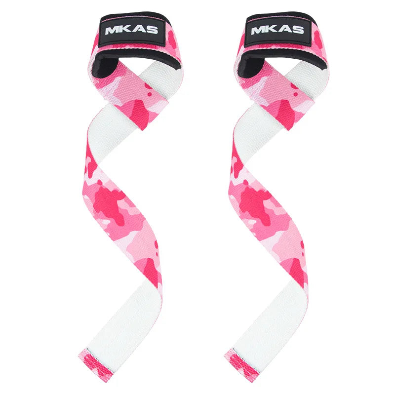 1 par de correas antideslizantes para mancuernas de gimnasio, correas para levantamiento de pesas, equipo de fitness CrossFit, muñequeras para entrenamiento de ejercicios de levantamiento.