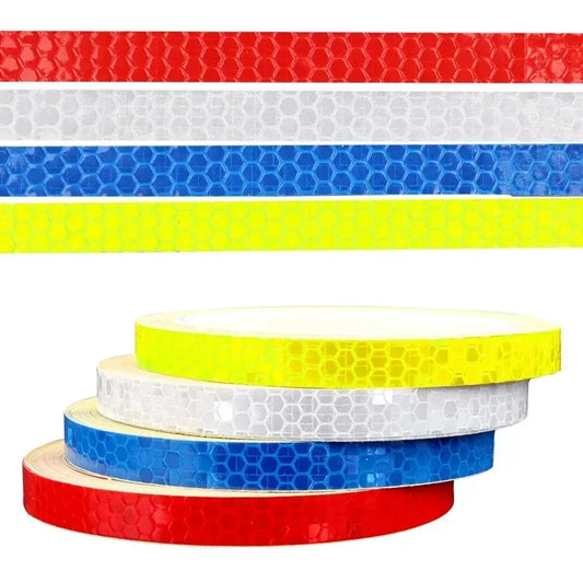 Car Adhesive Tape Eyebrow PVC 1cm * 8m Bicycle Part Accessories Reflective Stickers Universal Safety New Practical 2024 Hot Sale