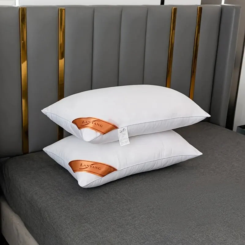 1pc White Bounce Back Pillow Solid Color Soft Comfortable Bedroom Bed Sleep 5star Hotel Home Single Adult Pillow