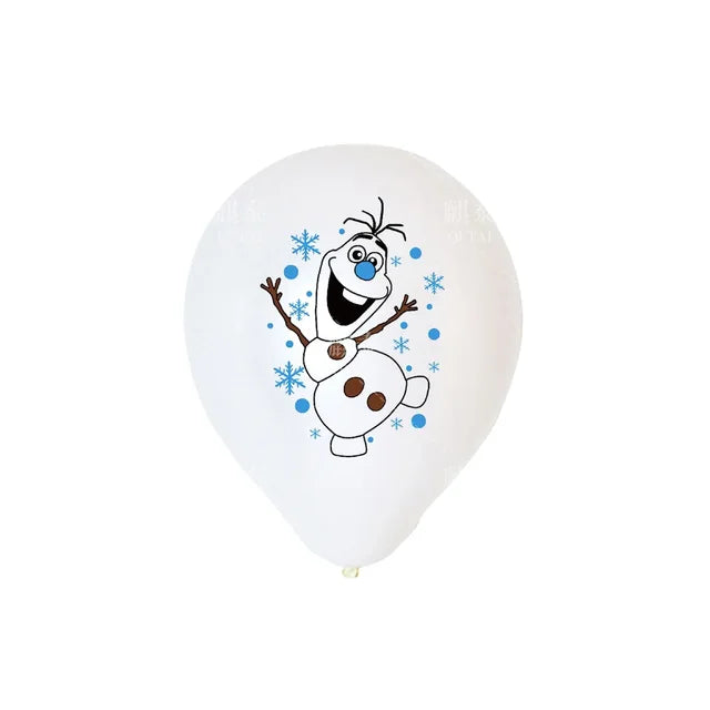 Frozen Theme Latex Snow Queen Balloons, Birthday Party Decorações, Brinquedos para Crianças, Baby Shower, Meninas, Fontes do partido, 12 ", 10Pcs